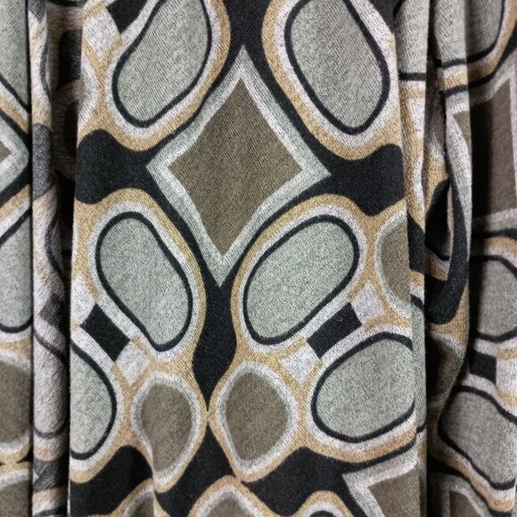 Geometric Patterned Open Front Cardigan By Two Old Bags Size XL - Picture 7 of 7